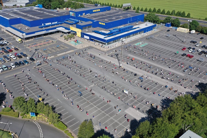 Monday's queues at Ikea Warrington.