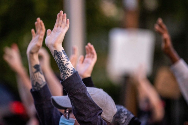 Protesters in Louisville, Kentucky, where Breonna Taylor was killed by police.