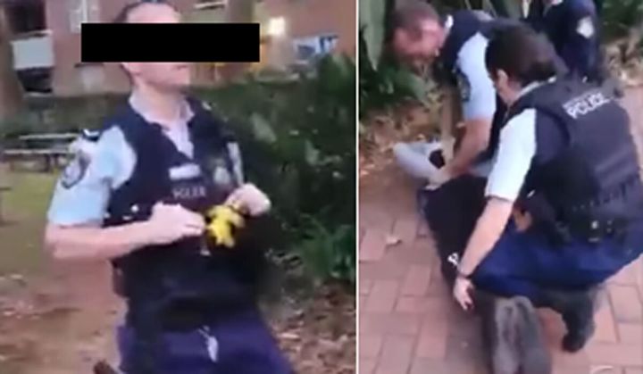 Footage has emerged of an Aboriginal teenager being slammed to the ground by a white cop in Surry Hills.