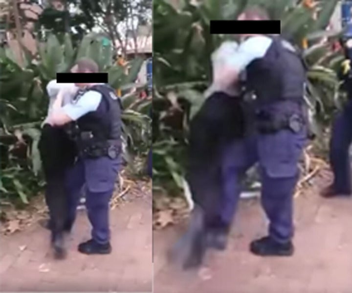 The incident in Surry Hills was caught on camera.