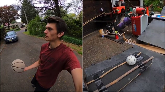 농구공이 골인하기까지 70단계를 거치는 루브 골드버그 머신 (영상)