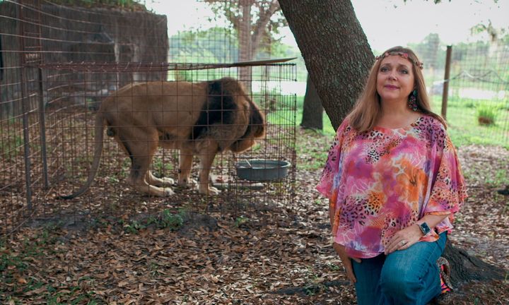 Carole Baskin (and a lion, obviously)