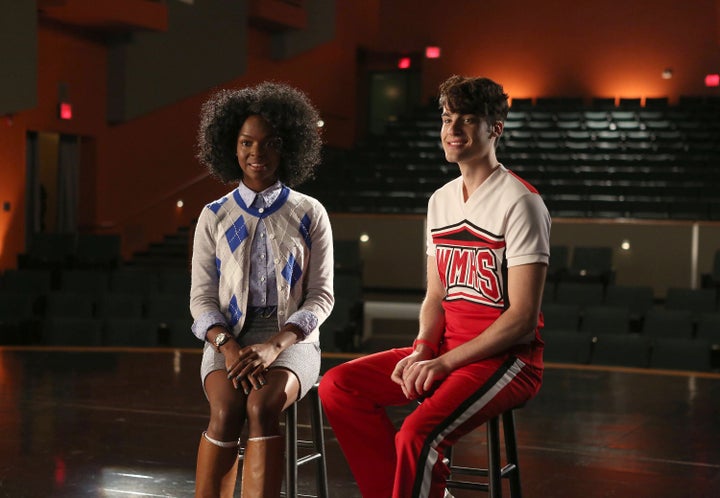 Samantha Marie Ware and Billy Lewis Jr. on a 2015 episode of "Glee." 