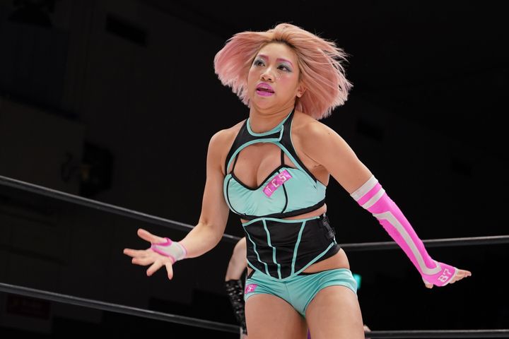 Hana Kimura during the Women's Pro-Wrestling 'Stardom' at Korakuen Hall on February 08, 2020 in Tokyo, Japan.