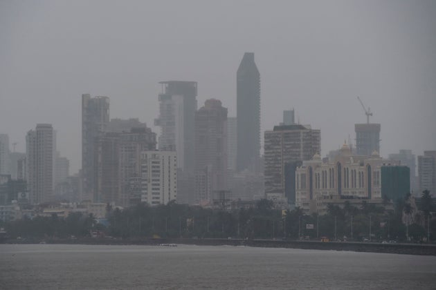 View of Mumbai on June 3, 2020 as cyclone Nisarga barrelled towards the western