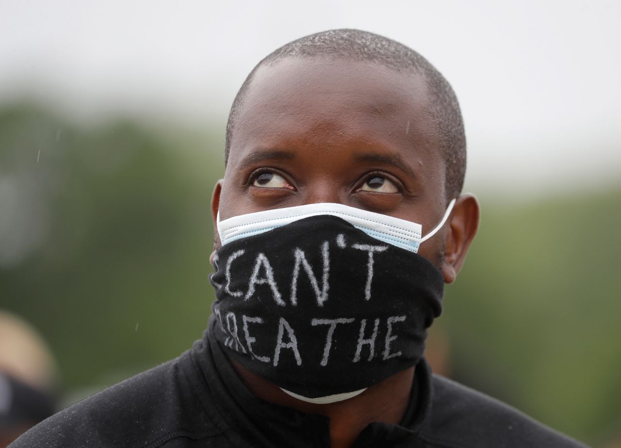 A man demonstrating in Hyde Park on Wednesday