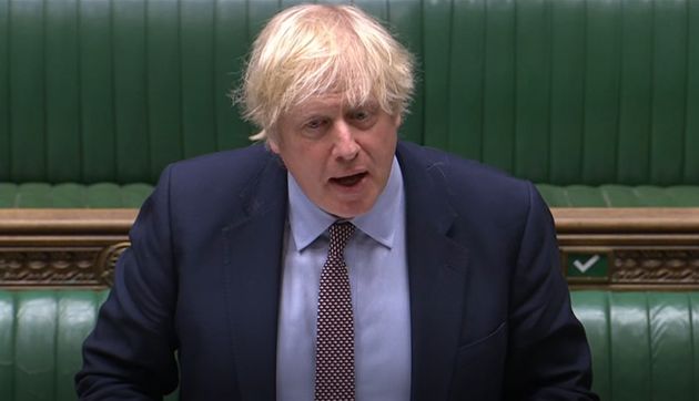 Boris Johnson speaking during prime minister's questions in the House of Commons.