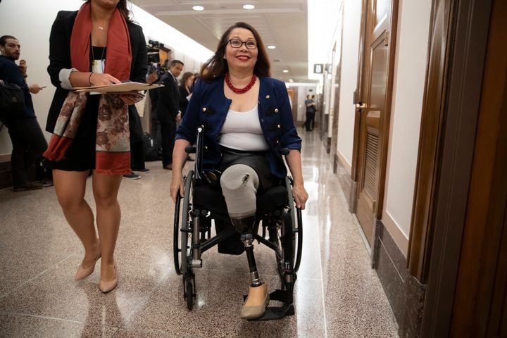 “He is perverting, at best, the role of the military. And he’s destroying what they stand for and the honor with which they serve. It is disgusting to me," Sen. Tammy Duckworth said of President Donald Trump.