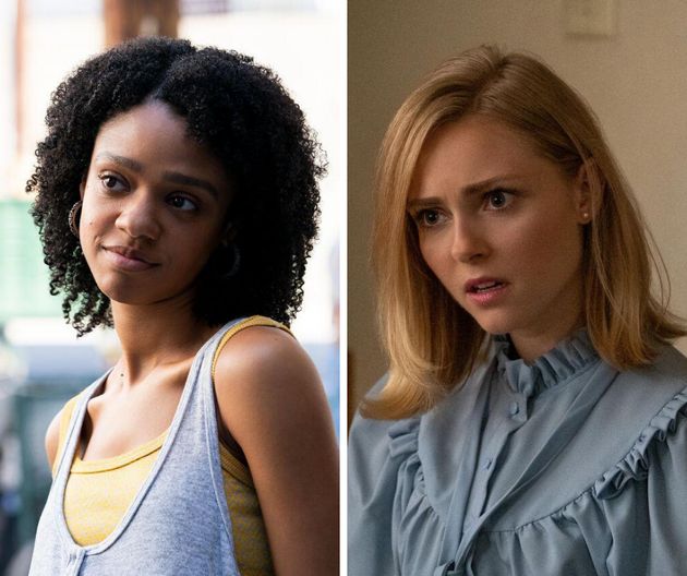 Tiffany Boone e AnnaSophia Robb como as versões mais jovens de Mia e Elena.