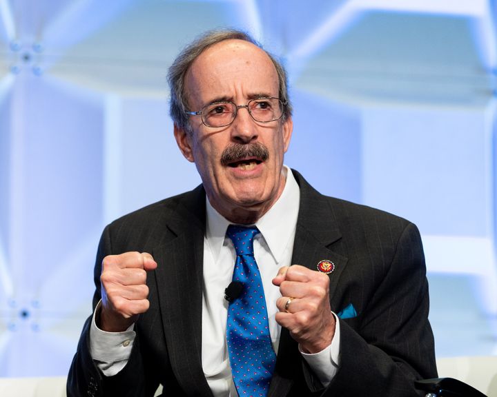 Rep. Eliot Engel (D-N.Y.) speaks at an event in Washington. Progressive challenger Jamaal Bowman has blasted Engel for his absence from the district at the height of the pandemic.