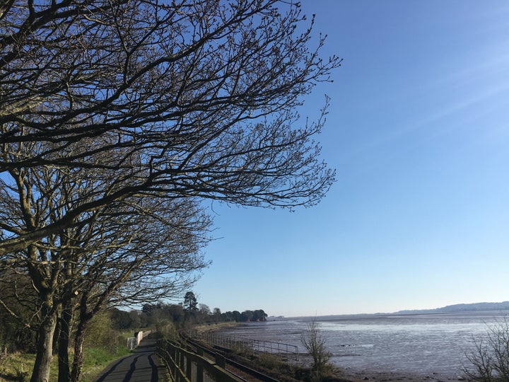 The view from the cycle path. 