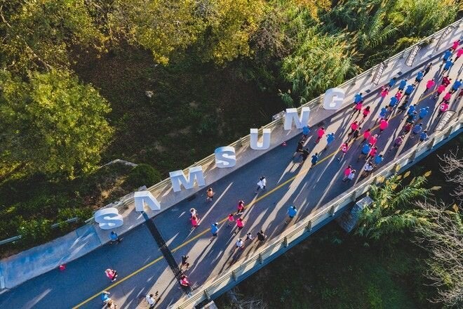 Εντυπωσιακή λήψη των δρομέων του Navarino Challenge  PHOTO BY MIKE TSOLIS