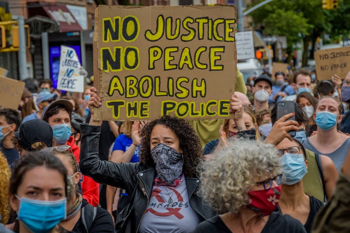 One of Tuesday's protests in New York City.