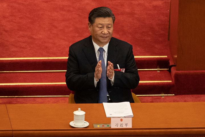 Chinese President Xi Jinping during the second plenary session of China's National People's Congress (NPC) at the Great Hall of the People in Beijing, May 25, 2020. 