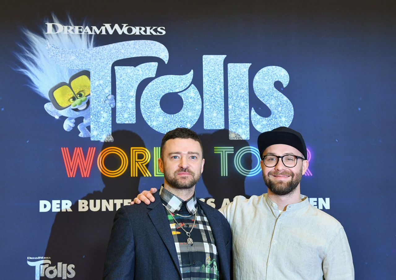 Justin Timberlake and singer Mark Foster are both stars of Trolls World Tour, which went straight to streaming platforms on video on demand 