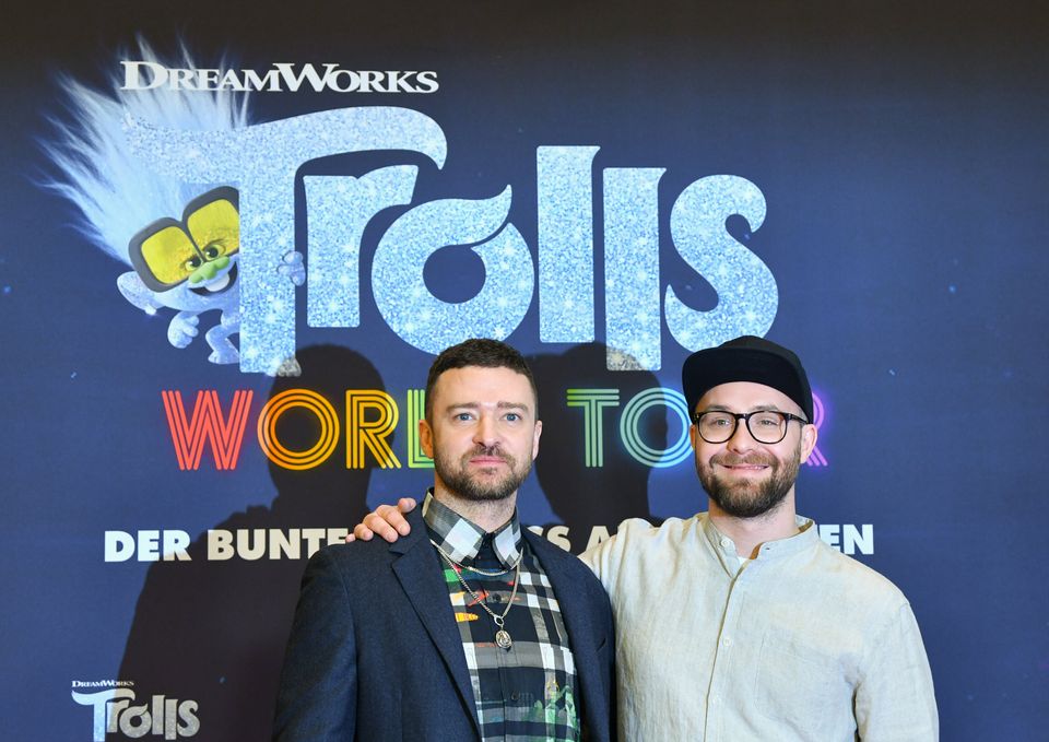 Justin Timberlake and singer Mark Foster are both stars of Trolls World Tour, which went straight to streaming platforms on video on demand 