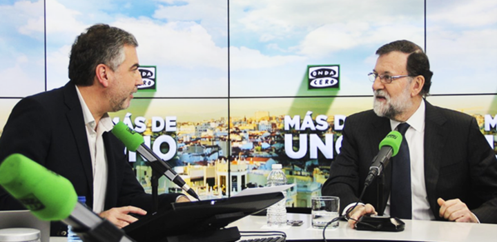 Carlos Alsina entrevista a Mariano Rajoy cuando era presidente.