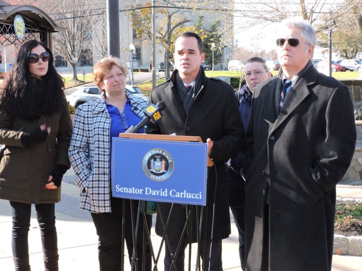 New York state Sen. David Carlucci (center) is a Democrat, but until 2018 he was part of a group that helped keep Republicans in power.