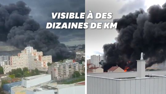 Un incendie visible depuis Paris a pris dans un entrepôt