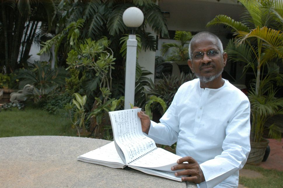 INDIA - SEPTEMBER 14: Ilayaraja, Music Director at his Residence in Chennai, Tamil Nadu, India (Illayaraja - Music Director) (Photo by Hk Rajashekar/The The India Today Group via Getty Images)