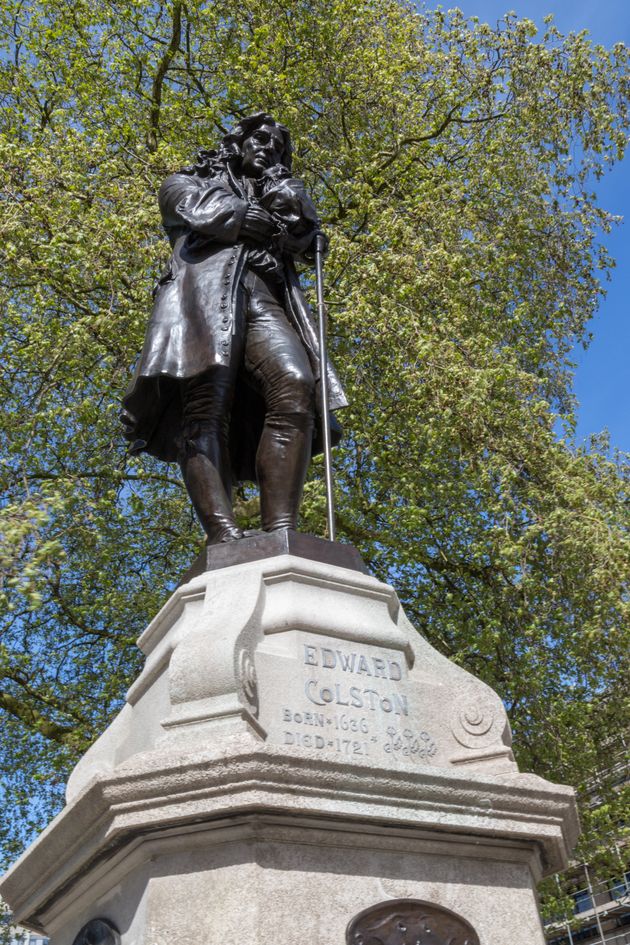 The statue of Edward Colston before today.