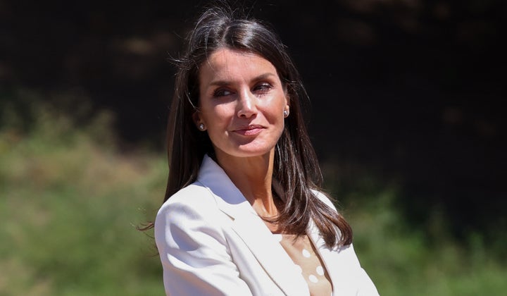 La reina Letizia, este lunes en Madrid.