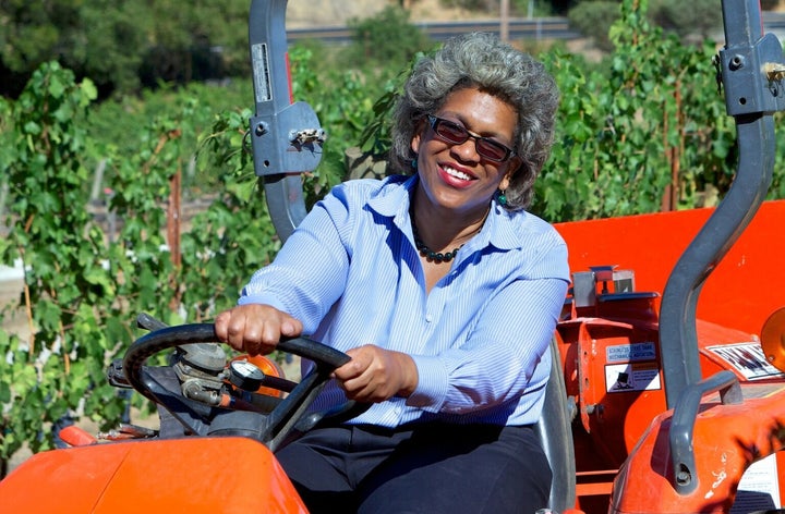 Theodora Lee tends to Theopolis Vineyards in California’s Yorkville Highlands of the Anderson Valley.