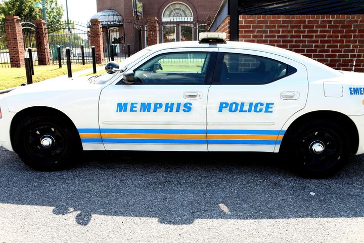 Memphis Police vehicle sits outside the Memphis Police Department Entertainment District Unit in Memphis, Tennessee on October 3, 2016. (Photo By Raymond Boyd/Getty Images)