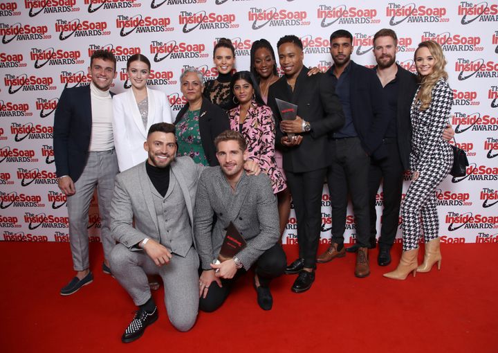 The cast of Hollyoaks at last year's Inside Soap Awards
