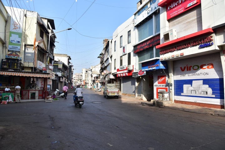 Relief Road, one of the busiest roads in Ahmedabad has sector specific markets serving the needs of the entire state. The road has numerous budget hotels in which an unknown number of workers remains stuck during the lockdown period. 