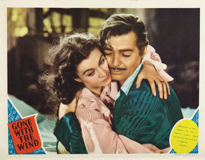 Vivien Leigh and Clark Gable in a poster for 1939's "Gone With The Wind."