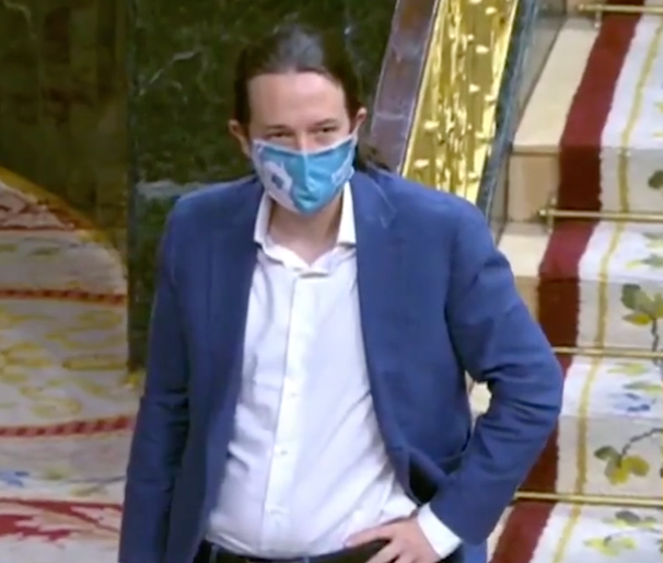 Pablo Iglesias este miércoles en el Congreso.