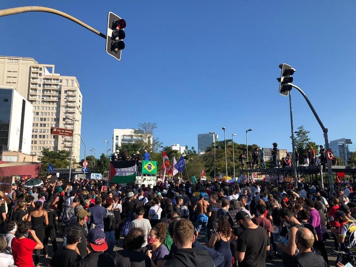 A protest against racism in São Paulo on June 7.