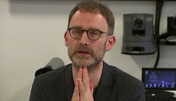Epidemiologist Neil Ferguson speaks at a news conference in London, Britain January 22, 2020, in this still image taken from video. REUTERS TV via REUTERS