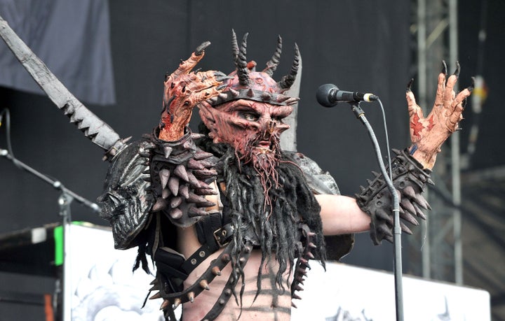 Oderus Urungus of GWAR performed at the Download Festival in, 2011 in Castle Donington, England.