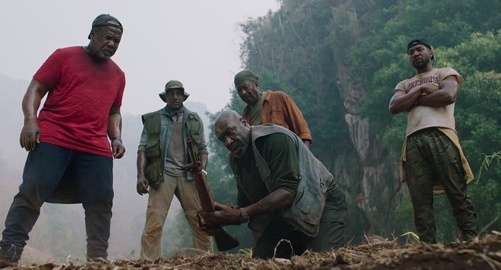 Isiah Whitlock Jr., Norm Lewis, Delroy Lindo, Clarke Peters and Jonathan Majors in Spike Lee's "Da 5 Bloods."