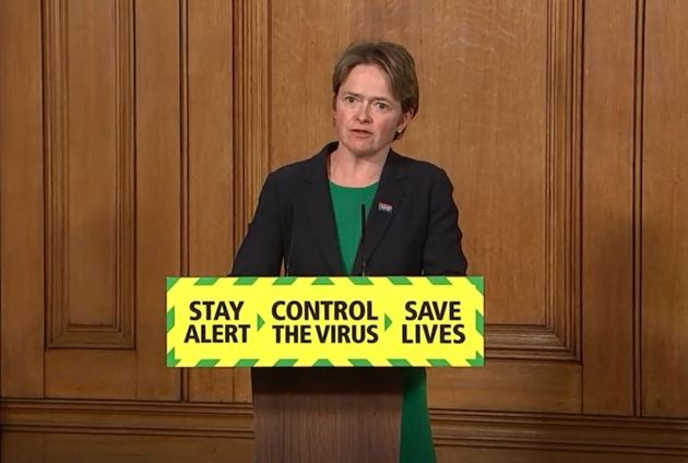 Dido Harding during a media briefing in Downing Street, London, on coronavirus (COVID-19).