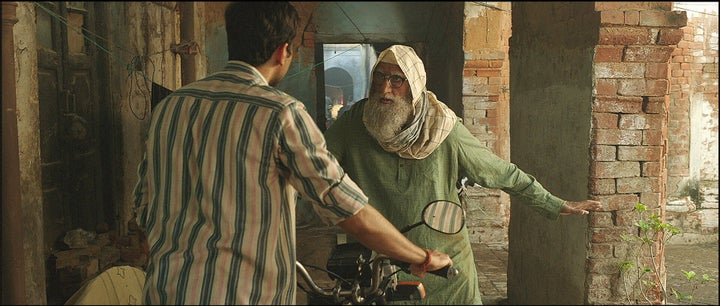 A still from 'Gulabo Sitabo'