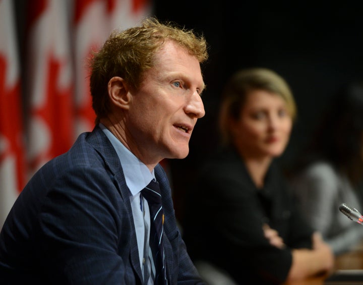 Minister of Indigenous Services Marc Miller takes part in a press conference on Parliament Hill amid the COVID-19 pandemic in Ottawa on June 11, 2020.
