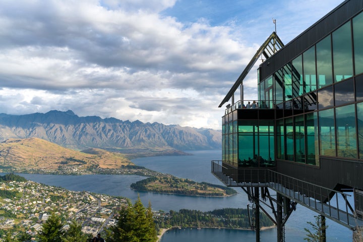 Skyline park and a view of Queenstown, New Zealand.