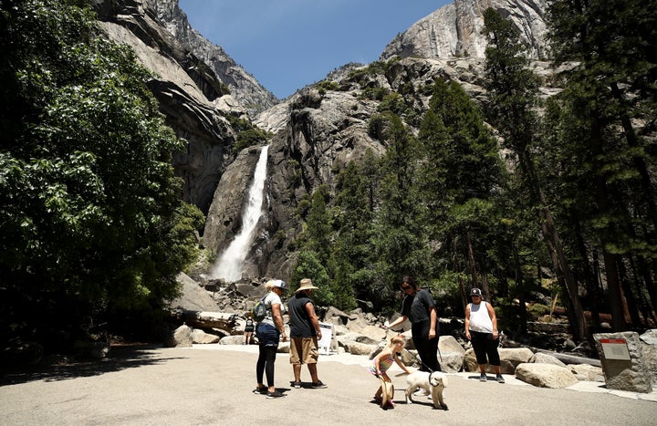 Visitors Thursday at Yosemite National Park in California.