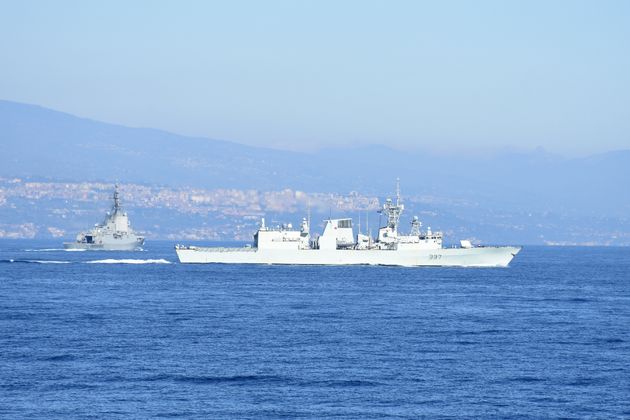 24 Φεβρουαρίου 2020, Ιταλία. Στιγμιότυπο από τη ναυτική άσκηση του ΝΑΤΟ 