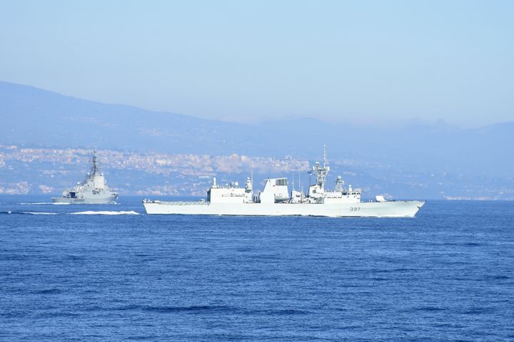 24 Φεβρουαρίου 2020, Ιταλία. Στιγμιότυπο από τη ναυτική άσκηση του ΝΑΤΟ "Dynamic Manta 2020" , με συμμετοχή μεταξύ άλλων της Ελλάδας και της Τουρκίας. (Photo by Baris Seckin/Anadolu Agency via Getty Images)