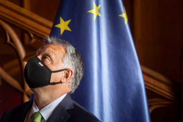 11 Ιουνίου 2020 : Ο πρωθυπουργός της Ουγγαρίας Βίκτωρ Ορμπάν κατά τη διάρκεια στη συνάντησης της ομάδας Βίσεγκραντ (Photo by Gabriel Kuchta/Getty Images)