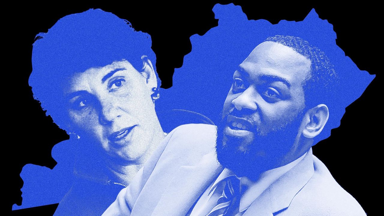Former Marine fighter pilot Amy McGrath (left) and state Rep. Charles Booker are locked in Kentucky's newly heated Democratic primary race to face Senate Majority Leader Mitch McConnell in November.