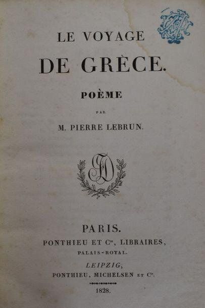 Pierre-Antoine Lebrun, Le Voyage de Grèce, Paris & Leipzig: Ponthieu etc Cie., 1828 (Συλλογή ΕΕΦ).