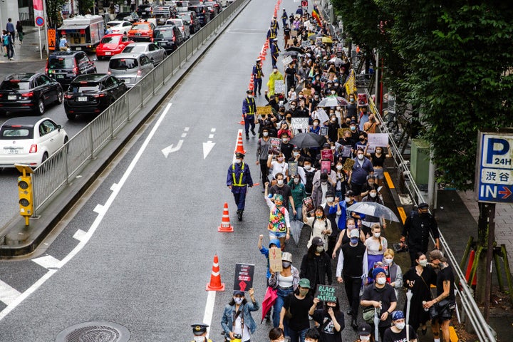 Black Lives Matter Tokyoデモの様子