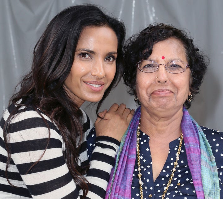 Padma Lakshmi and her mother, Vijaya Lakshmi, in 2016.&nbsp;