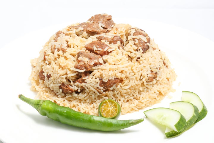 Beef biryani tehari.