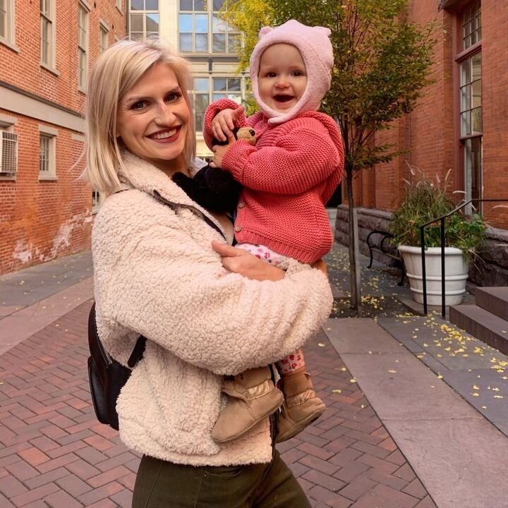 La autora y su hija, tres meses después de la competición de 2019.